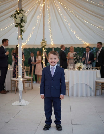 Tussoni Single Breasted Navy Boys Suit