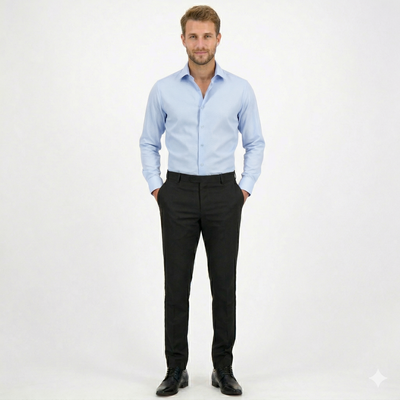 Emiliano Black Wool Trousers