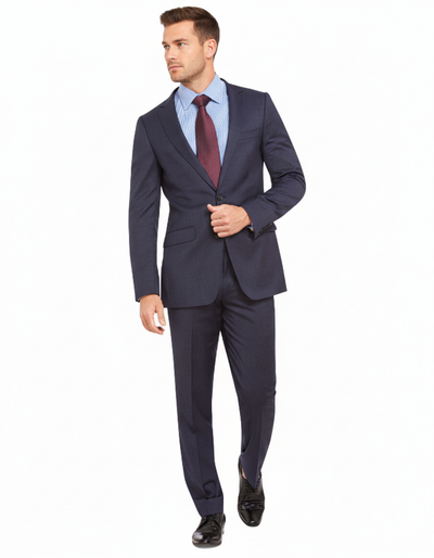 PGH Pharrel Slim Fit Blue Wool Suit Set