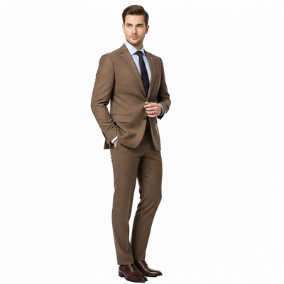 Boulvandre Tobacco with stretch Suit Set