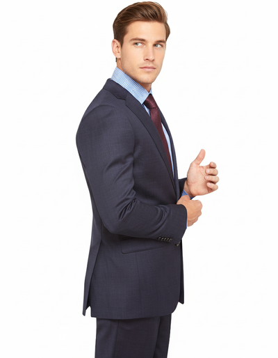 PGH Pharrel Slim Fit Blue Wool Suit Set