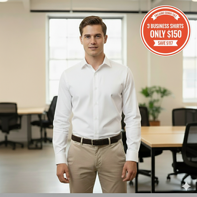 Emiliano Cotton Twill White Shirt