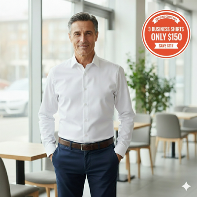 Emiliano Cotton Non Iron White Shirt