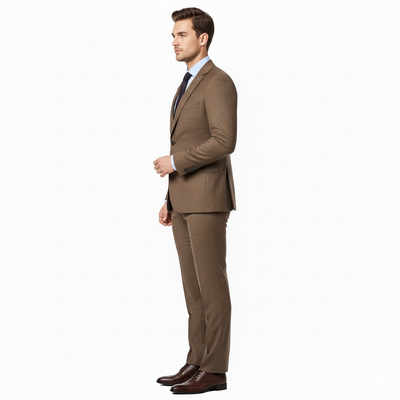 Boulvandre Tobacco with stretch Suit Set