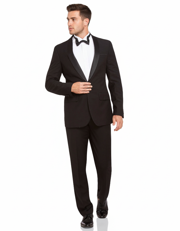 Livorno 1 Button Dinner Suit Set with Narrow Shawl Collar