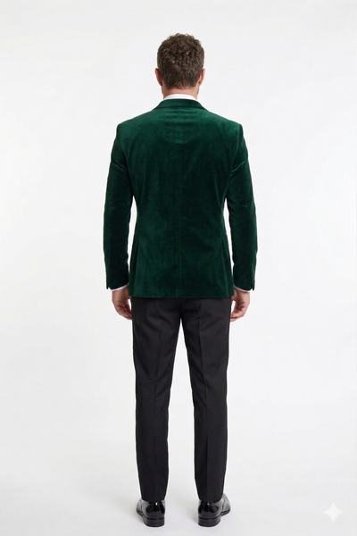 Savile Row Velvet Peak Lapel Formal Jacket