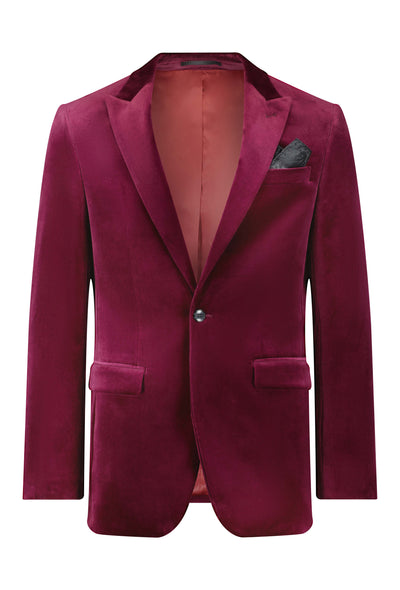 Savile Row Jonah Velvet Wine Jacket