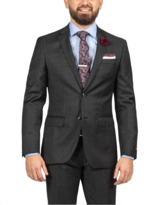 PGH Slim Fit Charcoal Wool Suit Set