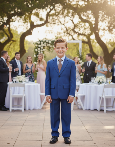 Tussoni Single Breasted Royal Boys Suit