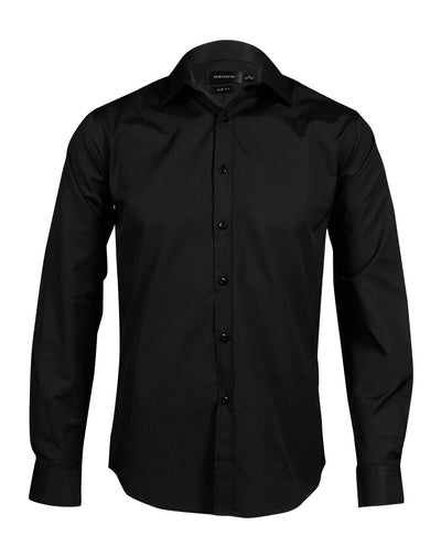 Mens slim store black dress shirt