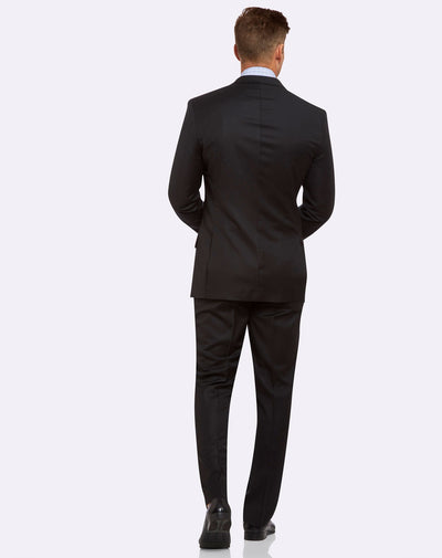 Big Mens PGH Pure Wool Black Suit Set