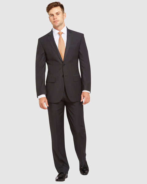 Big Mens Kelly Country Livorno Slim Fit Charcoal Suit Set - Kelly Country