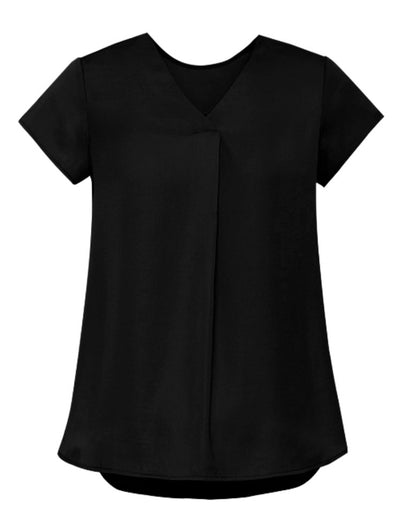 WOMENS KAYLA V-NECK PLEAT BLOUSE   RB967LS