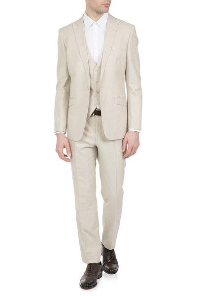 Uberstone Louie Linen Sand Suit Set