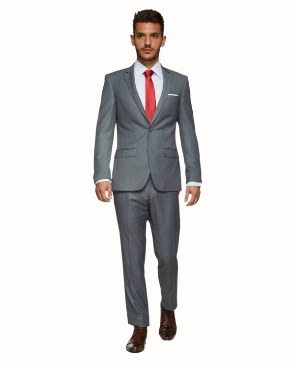 Grey cotton new arrivals suit