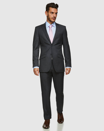 Big Mens PGH Pure Wool Charcoal Suit Set