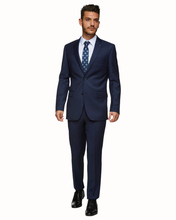 Mens navy wool suit cheap