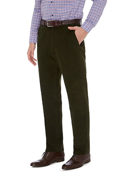 City Club Sutton 12W Cord Pants Forest FLP016