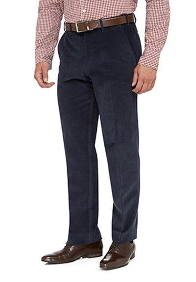 City Club Sutton 12W Cord Pants Navy FLP016
