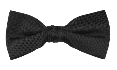 Black Self Pattern Tie, Bow Tie, Handkerchief