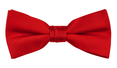 Bright Red Self Pattern Tie, Bow Tie, Handkerchief