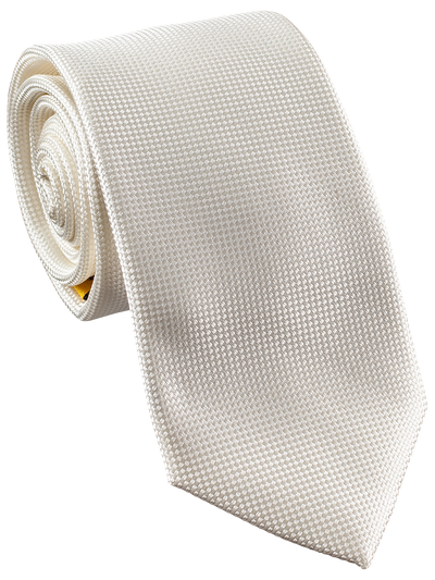 Ivory Self Pattern Tie, Bow Tie, Handkerchief